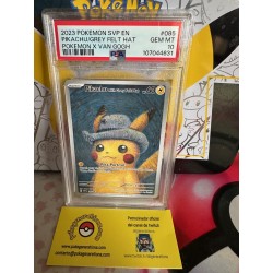 PSA10 - Pikachu Grey Felt Hat Van Gogh inglés