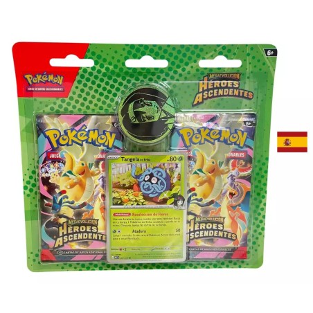 Blister dos sobres Heroes Ascendentes Tangela en español